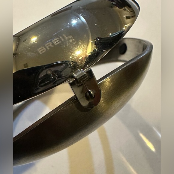 BREIL Stainless Steel Shiny Brushed Teal Bangle Convertible Bracelet - Picture 8 of 14